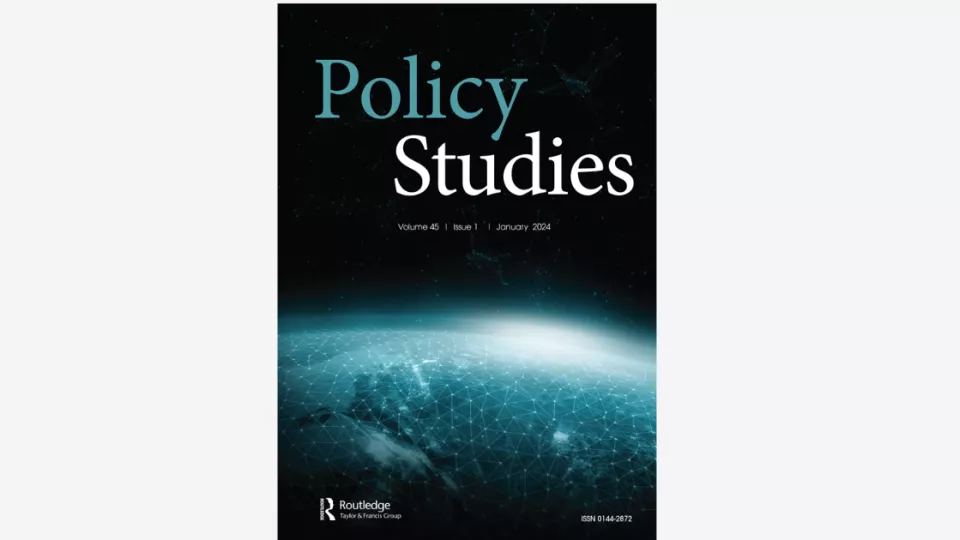 photo of the cover of "Policy Studies"